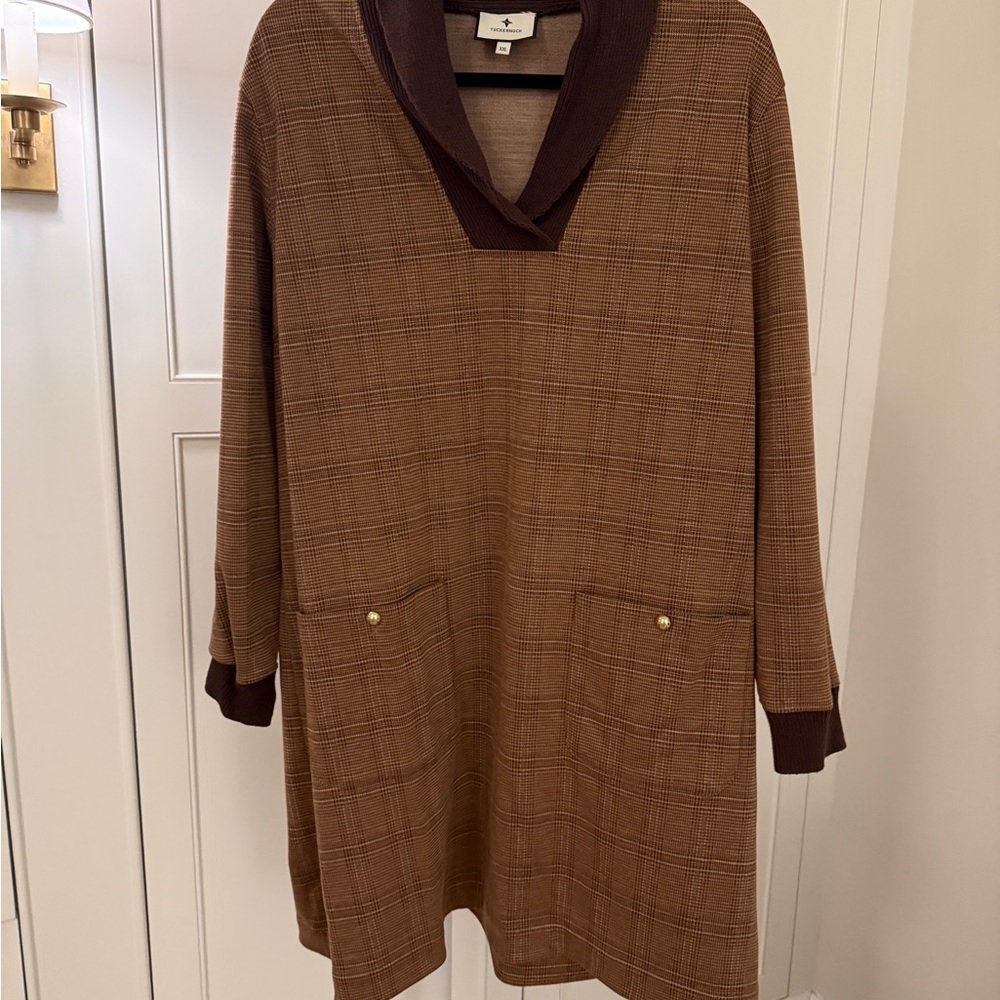Tuckernuck Brown Plaid Dress
